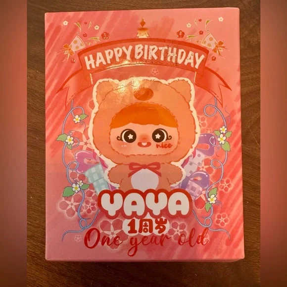 Baby Three Happy Birthday Yaya One Year Old Confirmed Purple Bunny - Picture 4 of 6